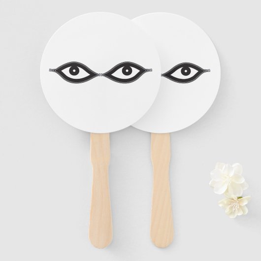 Éventail Zipper eyes (Devant et derrière)