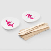 Éventails à main à paddle blanc rose chaud (Non-assemblé)