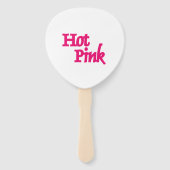 Éventails à main à paddle blanc rose chaud (Dos)