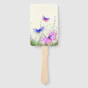 Éventails à main avec papillons