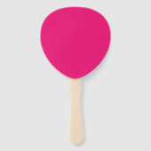 Éventails à main en forme de pagaie rose fuchsia c (Dos)