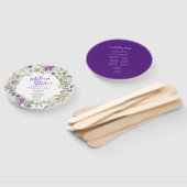 Éventails à main Fleurs de prune et de lilas à l'a (Non-assemblé)