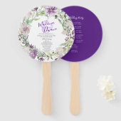 Éventails à main Fleurs de prune et de lilas à l'a (Devant et derrière)