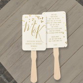 Éventails à main pour programme de mariage couleur