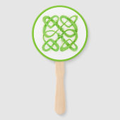 ÉVENTAILS À MAIN ROND GREEN CELTIC KNOT (Dos)