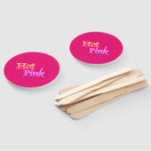Éventails à main ronds rose vif (Non-assemblé)