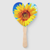 Éventails à main Tournesol et Abeilles (Dos)
