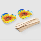 Éventails à main Tournesol et Abeilles (Non-assemblé)