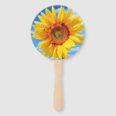 Éventails à main Tournesol Jaune (Dos)