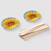 Éventails à main Tournesol Jaune (Non-assemblé)