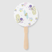 Éventails à motifs floraux violets (Dos)