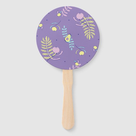 Éventails à motifs floraux violets (Devant)