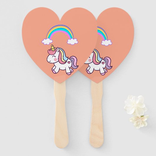 Éventails cœurs (Devant et derrière)