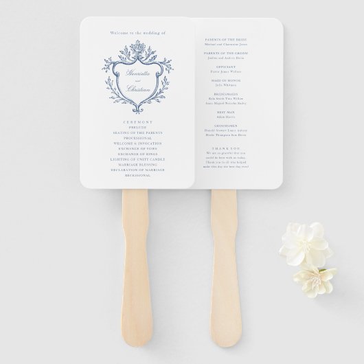 Éventails de commande de cérémonie de mariage à cr (Devant et derrière)