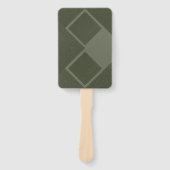 Éventails de main en mousse verte géométrique pour (Devant)