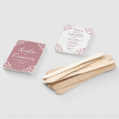 Éventails de mariage élégants - Programmes Rose Po (Non-assemblé)