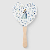 Éventails de mariage magiques – Style aquarelle (Dos)