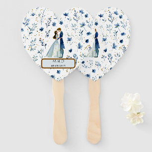 Éventails de mariage magiques – Style aquarelle