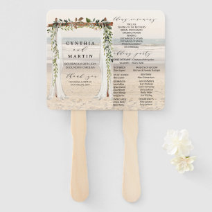 Éventails de plage pour tonnelle de mariage