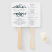 Éventails de Programme de Mariage avec Verdure | B (Devant et derrière)