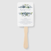 Éventails de Programme de Mariage avec Verdure | B (Devant)