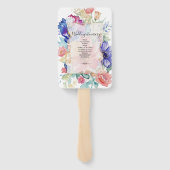 Éventails de programme de mariage Bold Wildflower  (Dos)
