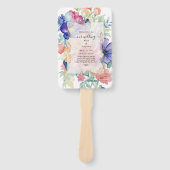 Éventails de programme de mariage Bold Wildflower  (Devant)