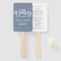 Éventails de programme de mariage | Écriture au pi