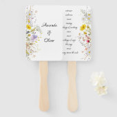 Éventails de Programme de Mariage Fleuris de Print (Devant et derrière)