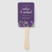 Éventails de programme de mariage floral lavande v (Devant)