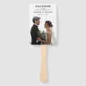 Éventails de programme de mariage moderne avec pho (Devant)