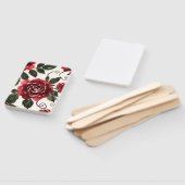 Éventails ensemble de roses rouges foncées (Non-assemblé)