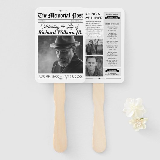 Éventails Mémoriaux, Éventails de Programme de Fun (Devant et derrière)