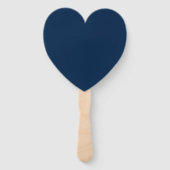 Éventails personnalisés Oxford Blue en forme de cœ (Devant)