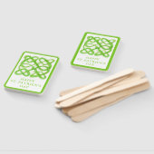 ÉVENTAILS RECTANGULAIRES GREEN CELTIC KNOT (Non-assemblé)