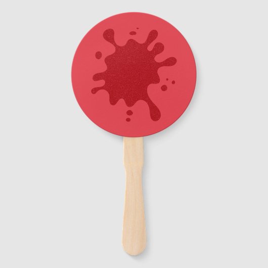 Éventails ronds personnalisés Rouge Tomate Splash (Devant)
