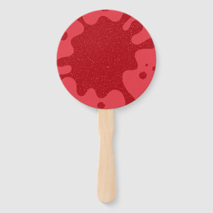 Éventails ronds personnalisés Tomato Red Splash (l