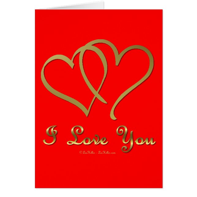 Eventré Gold Hearts i Love You (Devant)