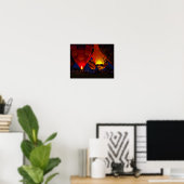 Events Glow Hot Air Ballon Fine Art Poster (Thuiskantoor)