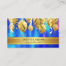 Events Party-ballonnen | Abstract Confetti blauw Visitekaartje
