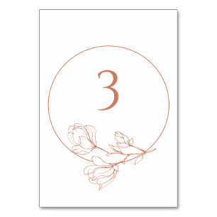 EVENTUEEL NUMMER Floral Terracotta Weddenschappen Kaart