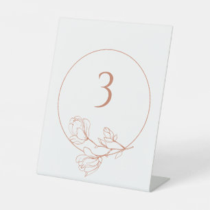 EVENTUEEL NUMMER Floral Terracotta Weddenschappen Reclamebord Met Voetstuk