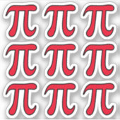 Eventuele aangepaste kleur pi symbool stickers (Voorkant)