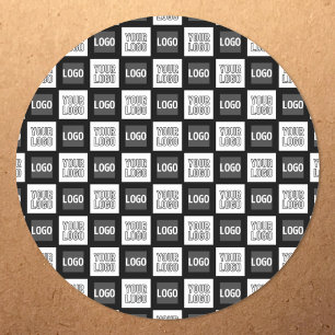 Eventuele twee logo's of Afbeeldingen herhalingspa Ronde Sticker