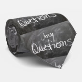 Eventuele vragen Krijtbordtekst Stropdas (Opgerold)