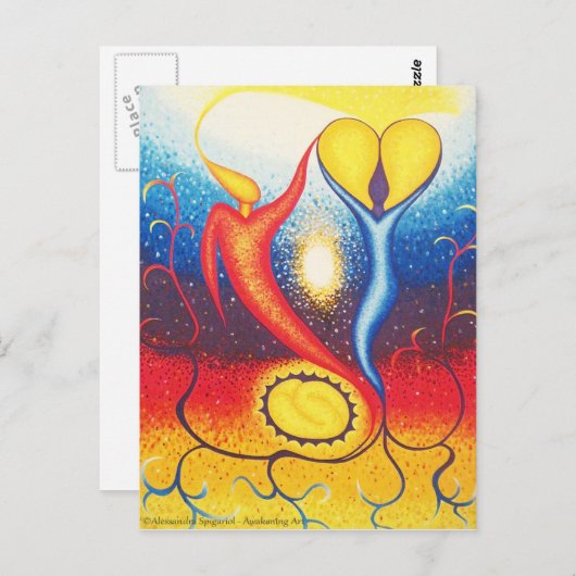 Evenwicht 1+1=3 briefkaart (Voorkant / Achterkant)