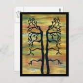 evenwichtige bomen briefkaart (Voorkant / Achterkant)