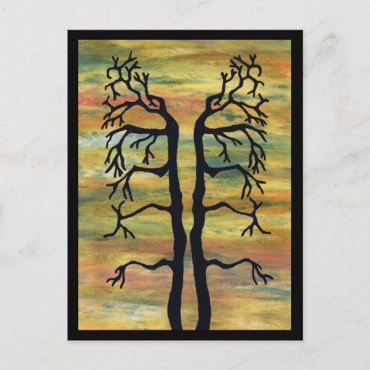 evenwichtige bomen briefkaart (Voorkant)