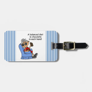 Evenwichtige chocoladedieet bagagelabel
