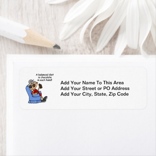 Evenwichtige chocoladedieet etiket (Insitu)